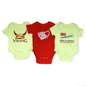 Funny Baby Bodysuit Shirt Tee Viking Norway Norwegian Cincinnati Ohio 3-6 Months